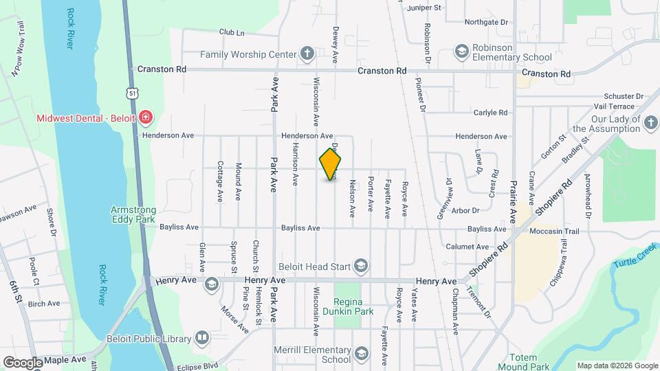 1966 Dewey Ave Map and Location Details