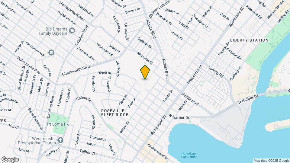 1602 Rosecrans St Map and Location Details