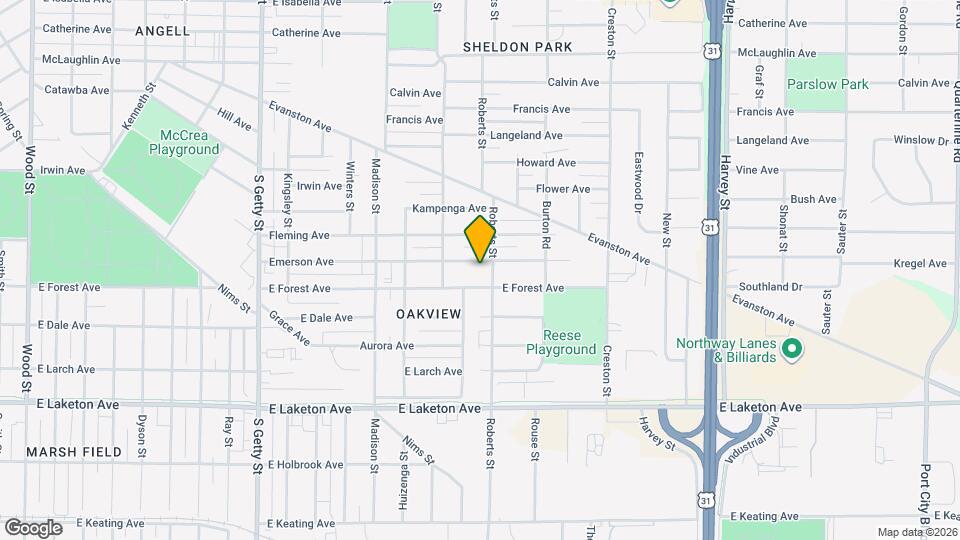 1183 Emerson Ave Map and Location Details