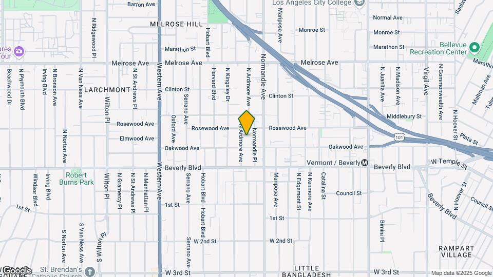 418 N Ardmore Ave Map and Location Details