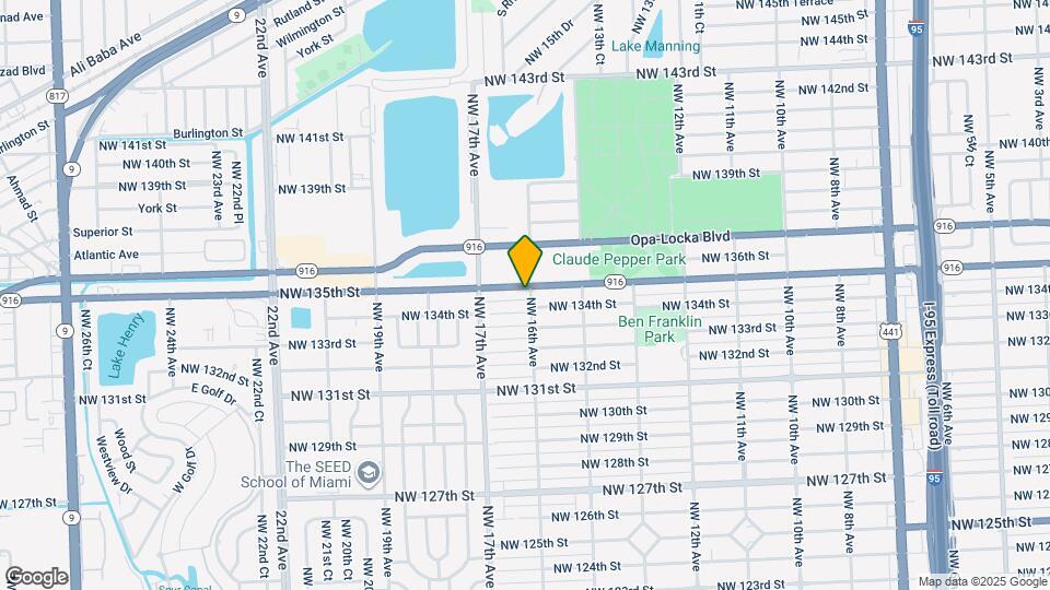 13470 NW 16th Ave Map and Location Details