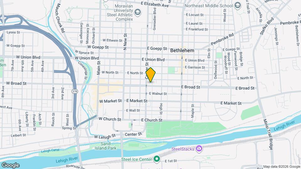 113 E Broad St Map and Location Details