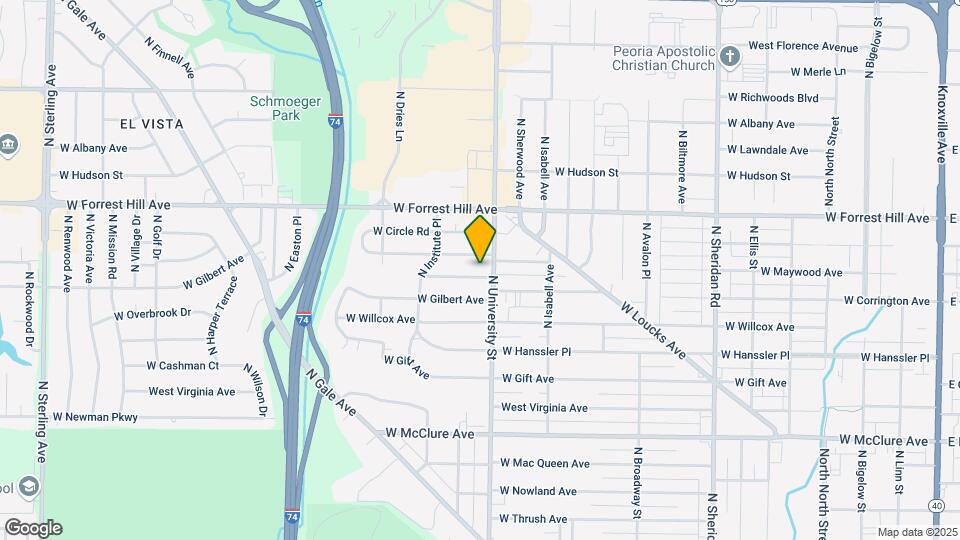 1311 W Maywood Ave Mapa y Detalles de la Ubicación