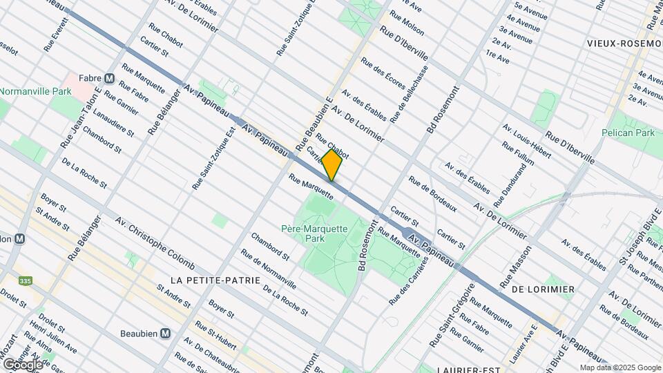 6262 Papineau Av Map and Location Details