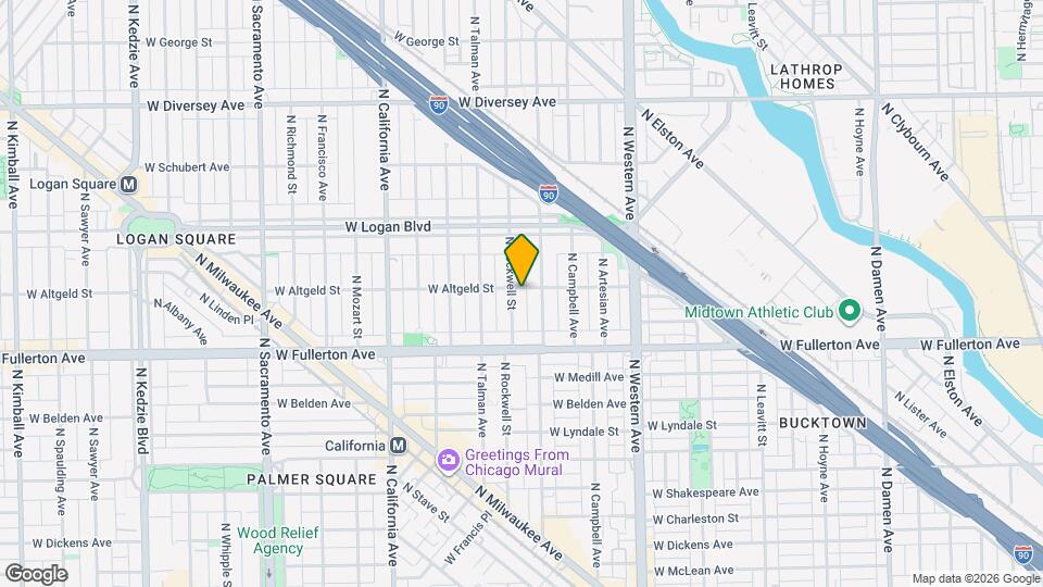 2457 N Rockwell St Map and Location Details