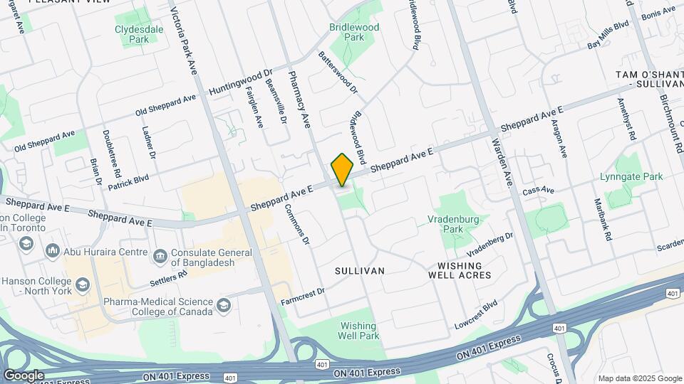 3121-3121 Sheppard Ave E Map and Location Details