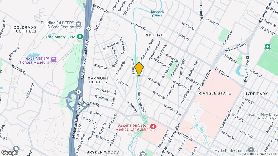 4008 Shoal Creek Blvd Map and Location Details