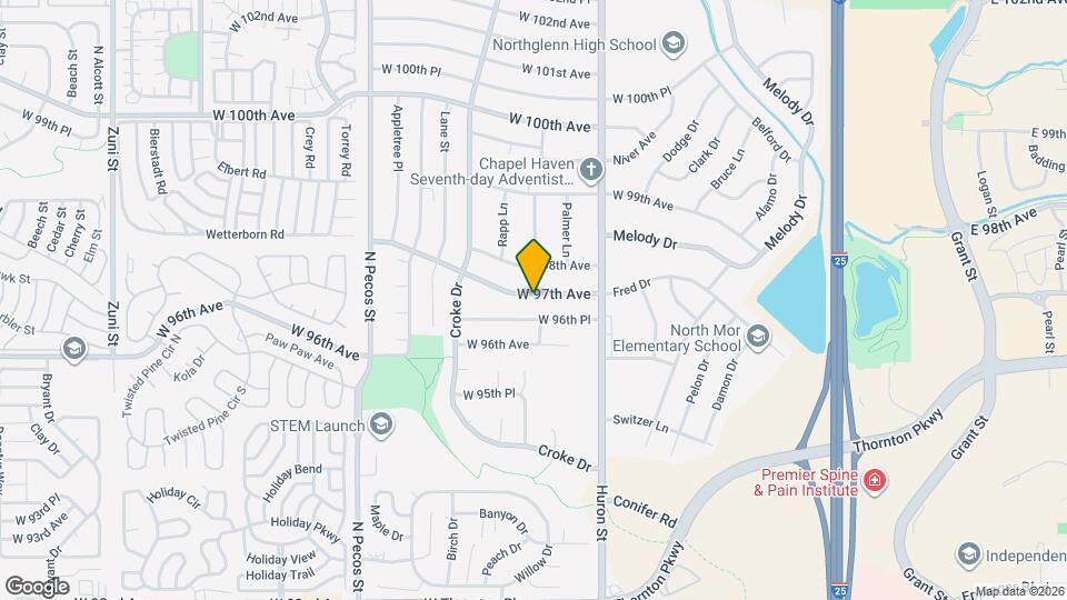 1024 W 97th Ave Map and Location Details