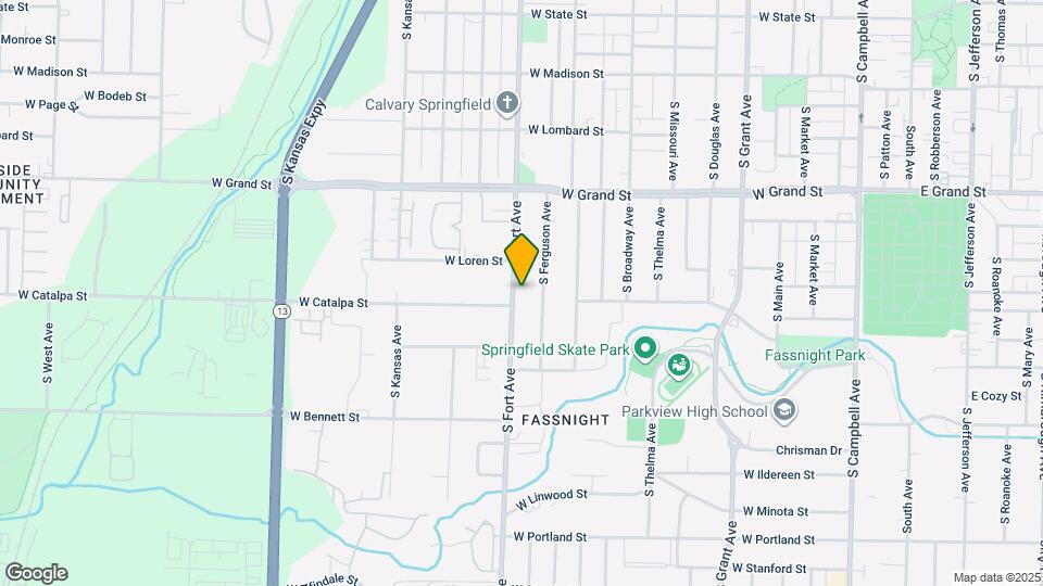 1128 S Fort Ave Map and Location Details