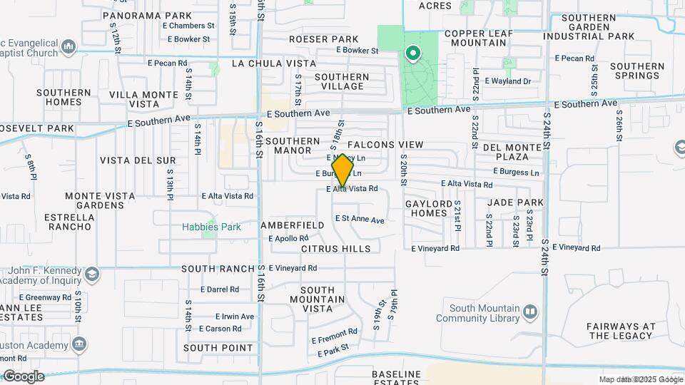 1813 E Alta Vista Rd Map and Location Details