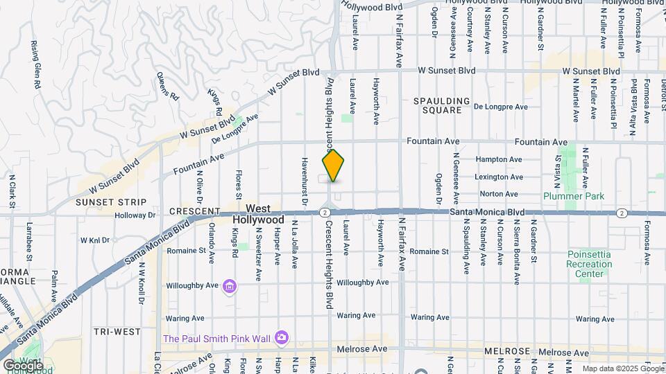 1204-1208 N Crescent Heights Blvd Mapa y Detalles de la Ubicación