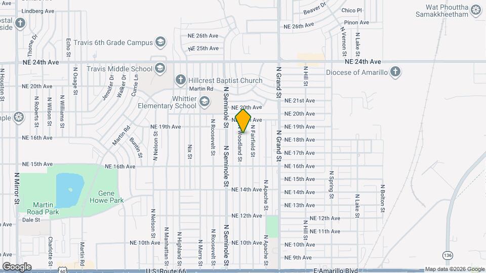 1628 N Woodland St Mapa y Detalles de la Ubicación