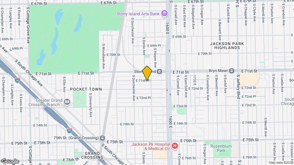 1449 E 71st Pl, Unit # 1 Map and Location Details