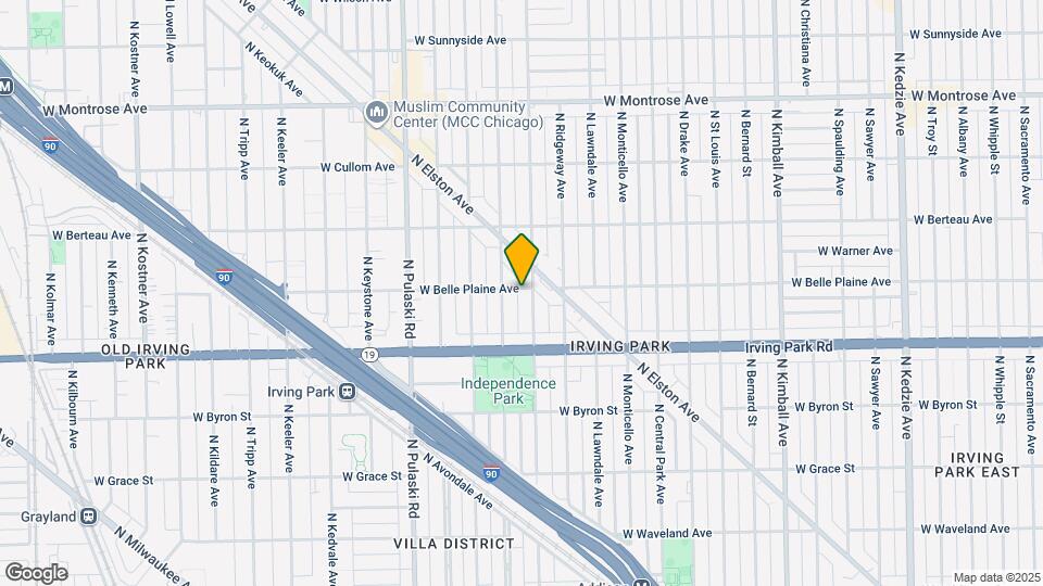 3805 W Belle Plaine Ave Map and Location Details