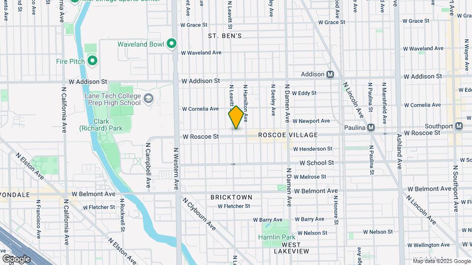 2154 W Roscoe St Map and Location Details