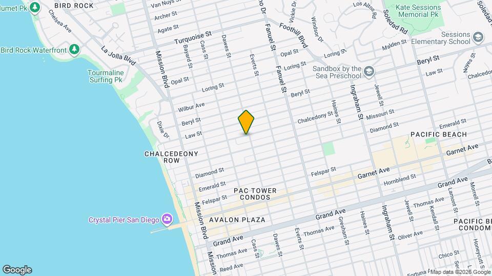 1069 Chalcedony St Map and Location Details