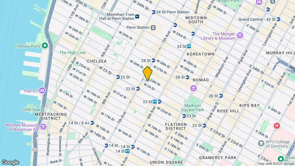 149-155 W 24th St Mapa y Detalles de la Ubicación