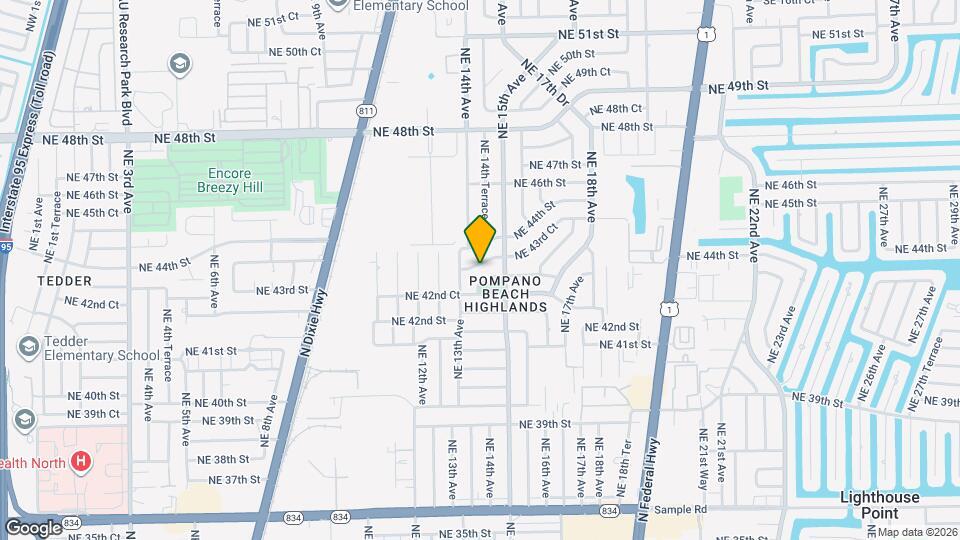 1400 NE 43rd Ct Map and Location Details