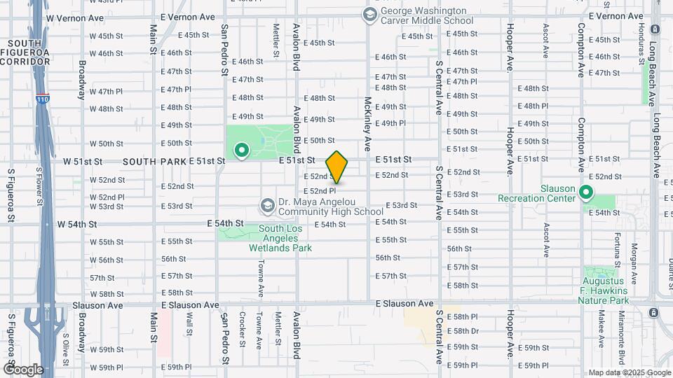 705 E 52nd Pl Map and Location Details