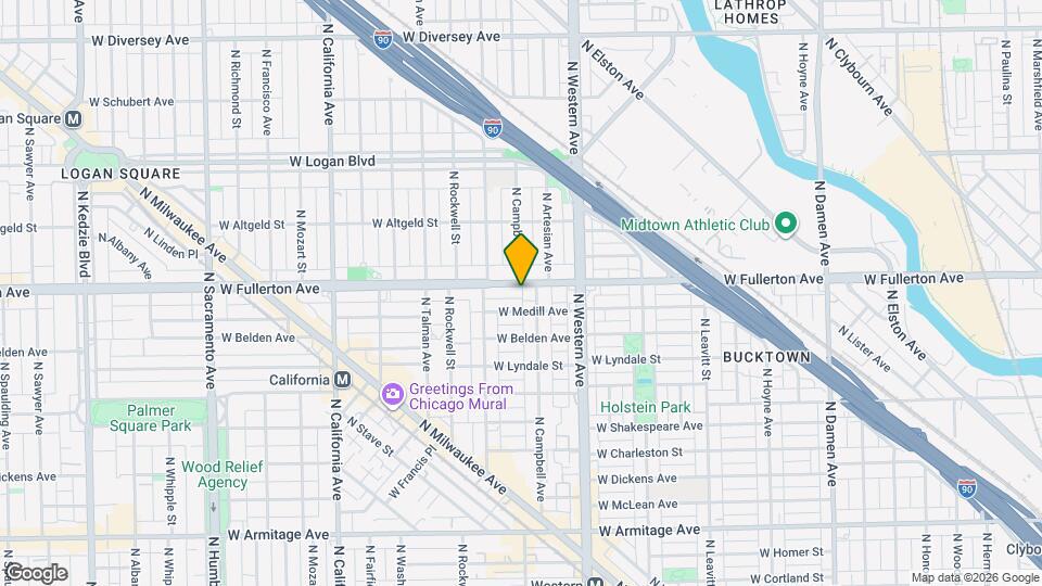 2503 W Fullerton Ave Map and Location Details