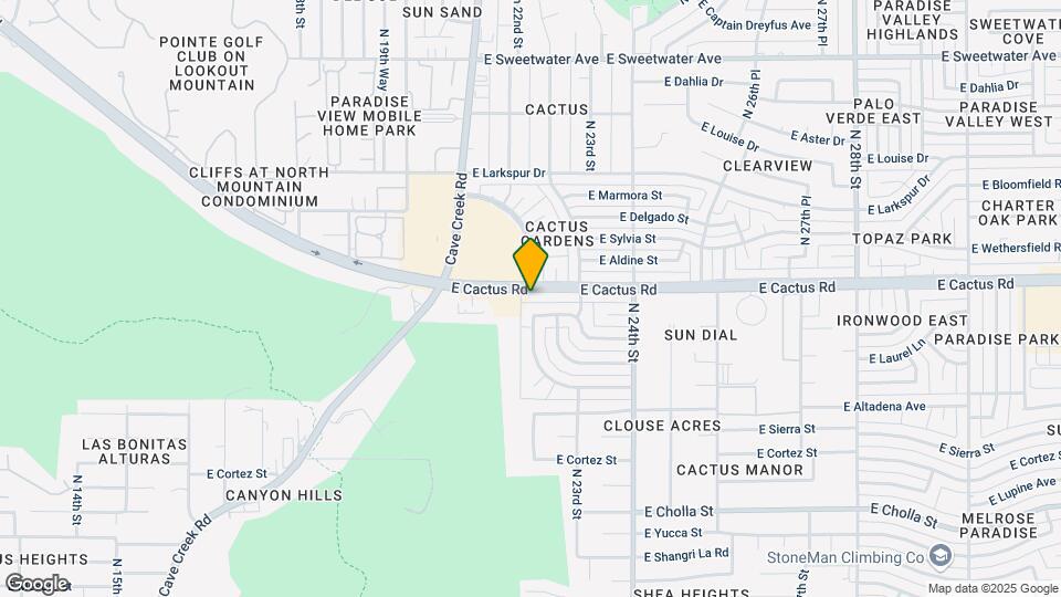 2211 E Cactus Rd Map and Location Details
