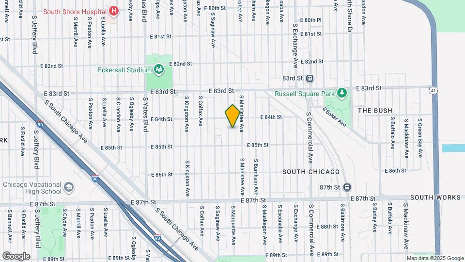 8429 S Marquette Ave Mapa y Detalles de la Ubicación