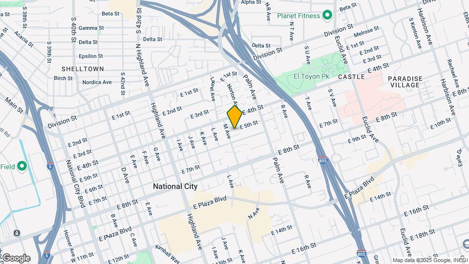 1318 E 5th St, Unit 1318 Map and Location Details