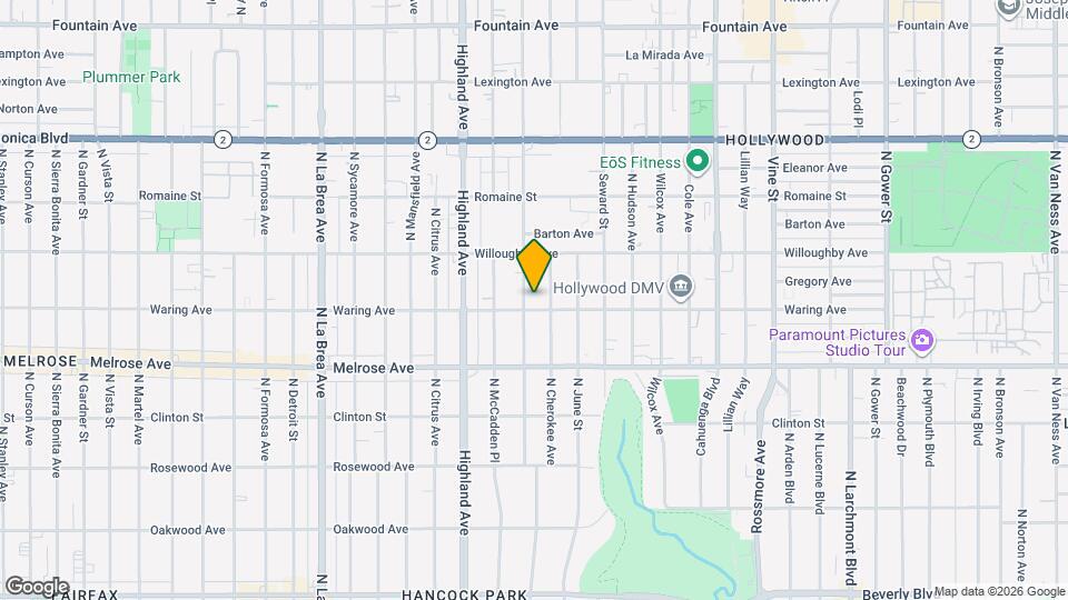 806 N Las Palmas Ave Map and Location Details