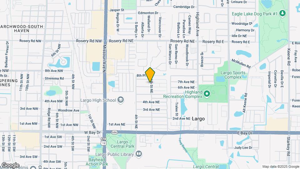 603 6th St NE Largo, FL 33770 Mapa y Detalles de la Ubicación