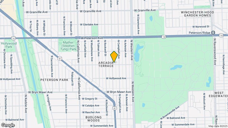 5801-5803 N Maplewood Ave Map and Location Details