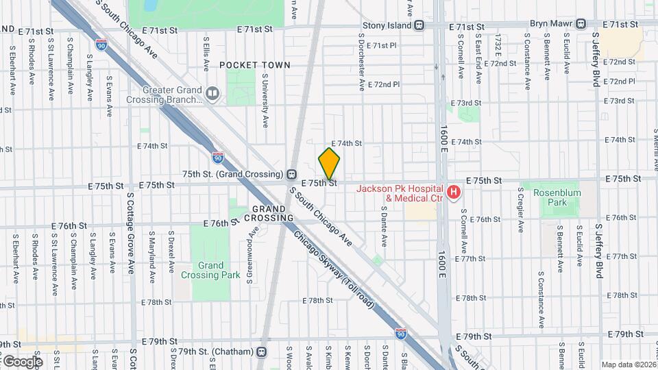 1301 E 75th St Map and Location Details