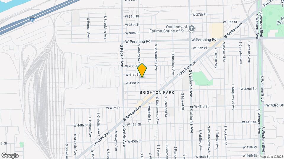 4117 S Albany Ave Map and Location Details