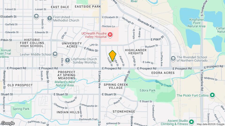 1506 Yount St Map and Location Details
