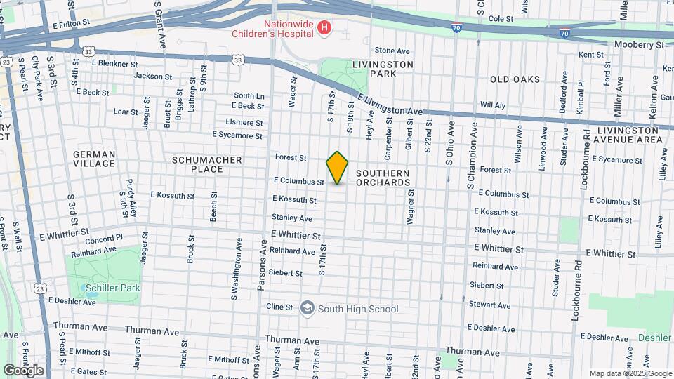 701 1/2 E Columbus St Map and Location Details