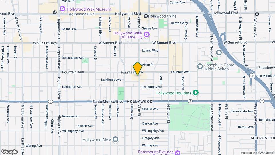 1245 Vine St - Villa Elaine Apartments Map and Location Details