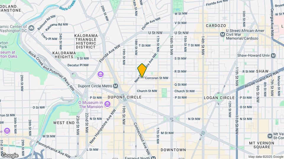 1764 Corcoran St NW Map and Location Details