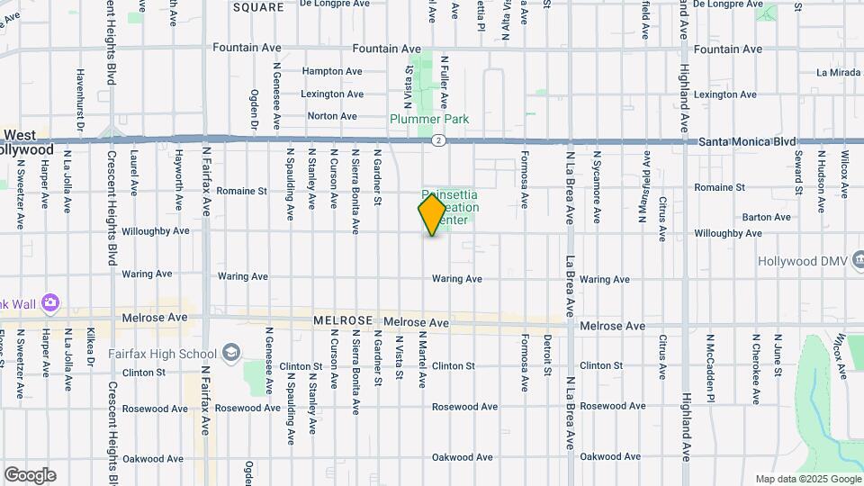 848 N Martel Ave, Unit 101 Map and Location Details
