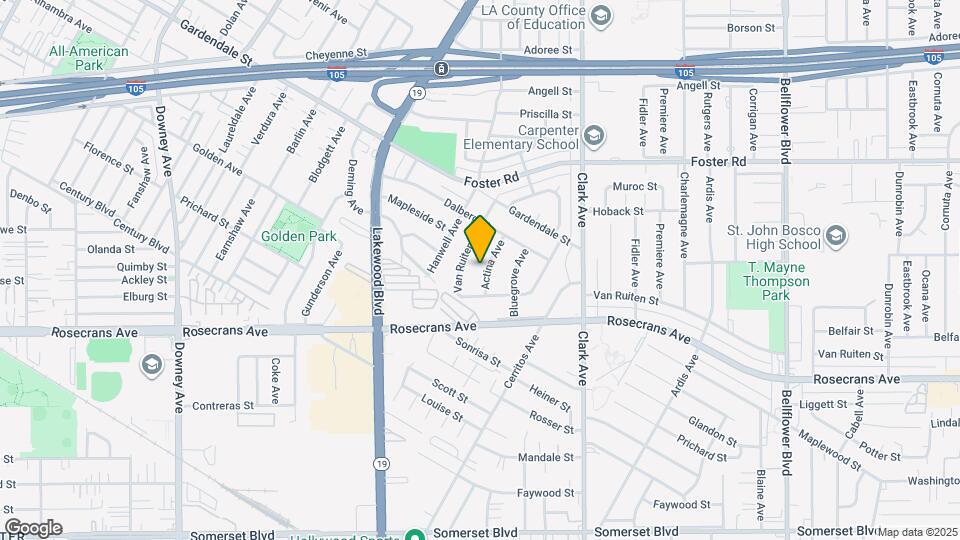 13809 Actina Ave Mapa y Detalles de la Ubicación