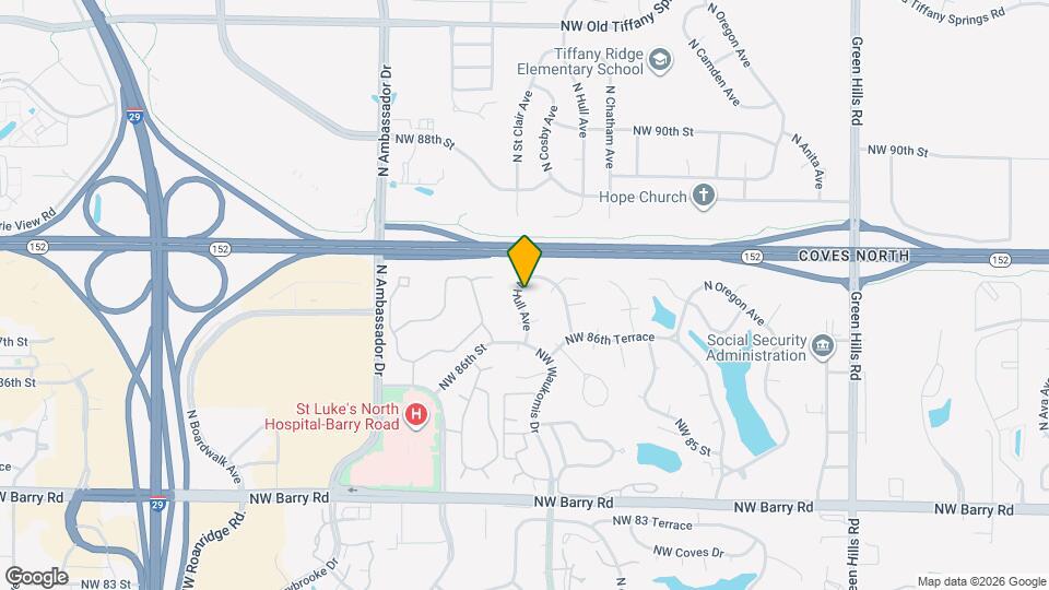 8703 N Hull Dr Map and Location Details