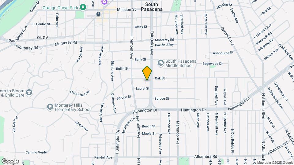 1609 Fair Oaks Ave Map and Location Details
