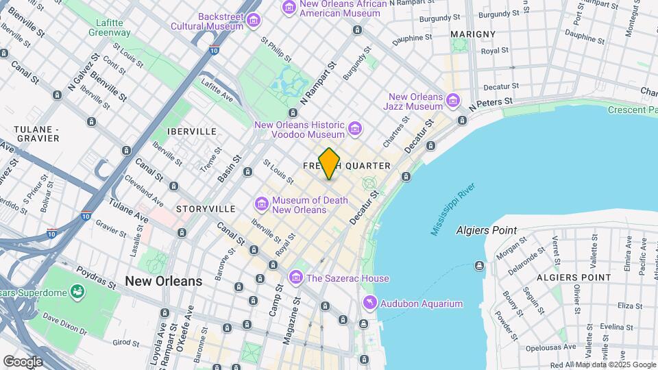 707 Toulouse St Map and Location Details