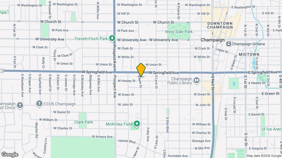 622 W Healey St Mapa y Detalles de la Ubicación