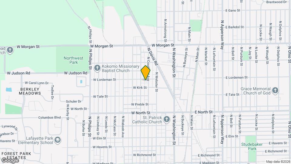 1615 N Courtland Ave Map and Location Details