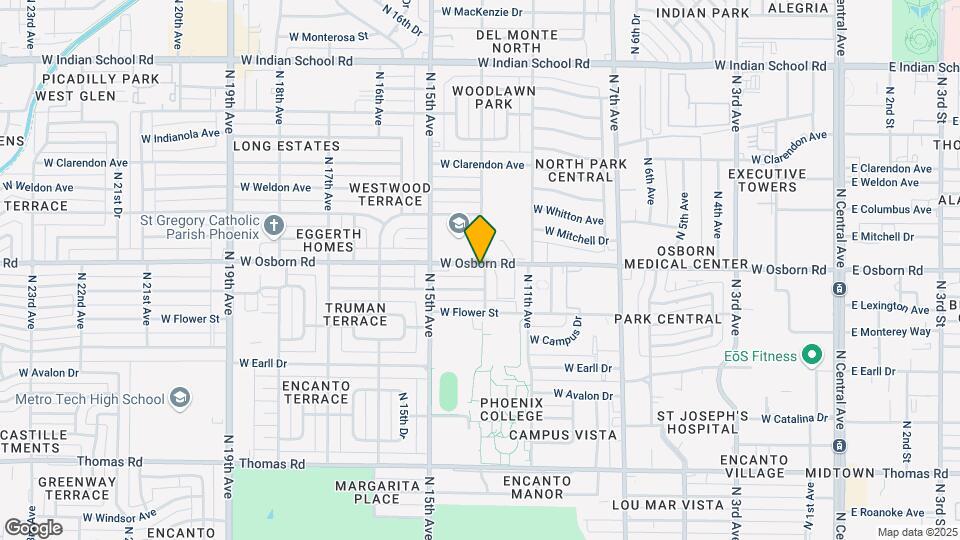 1301 W Osborn Rd Map and Location Details