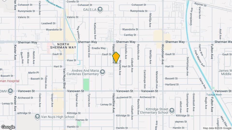 7004 Hazeltine Ave Map and Location Details