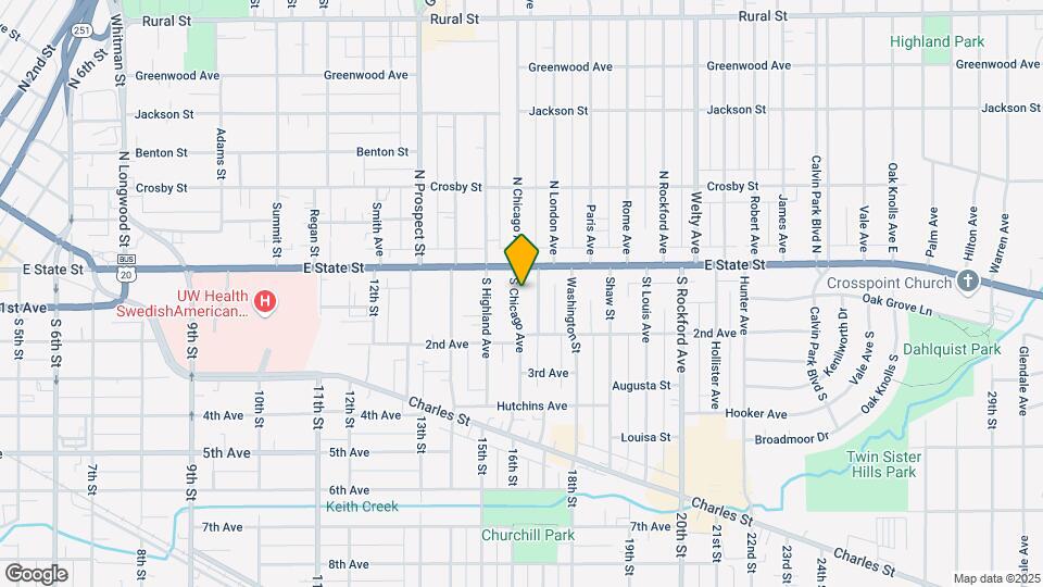 124 S Chicago Ave Map and Location Details