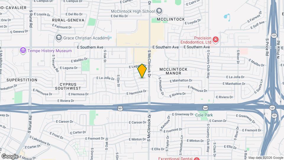 1725 E La Jolla Dr Map and Location Details