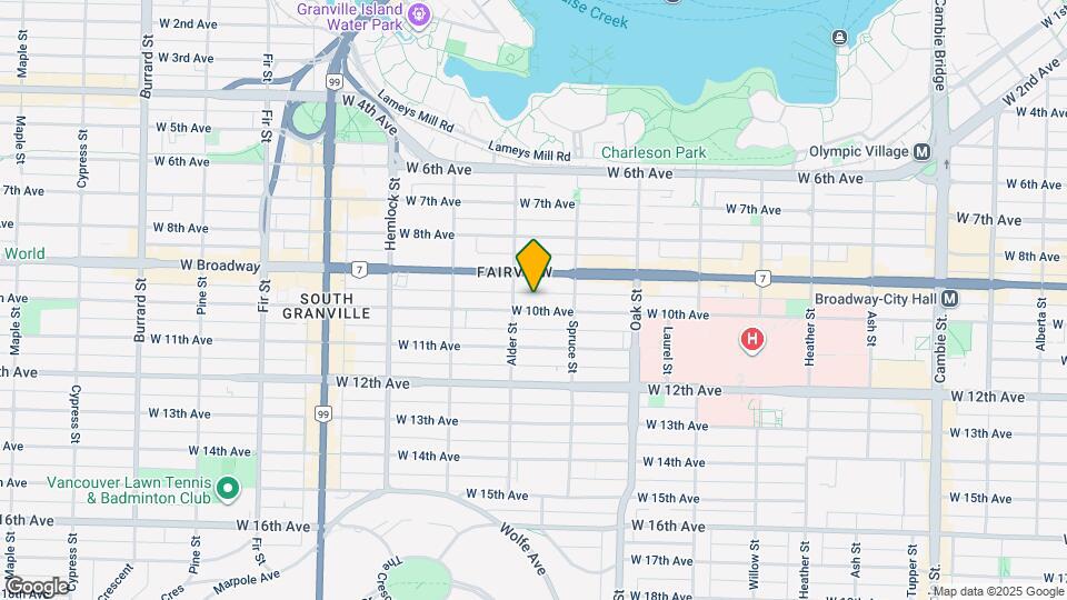 1165 W 10th Ave Map and Location Details