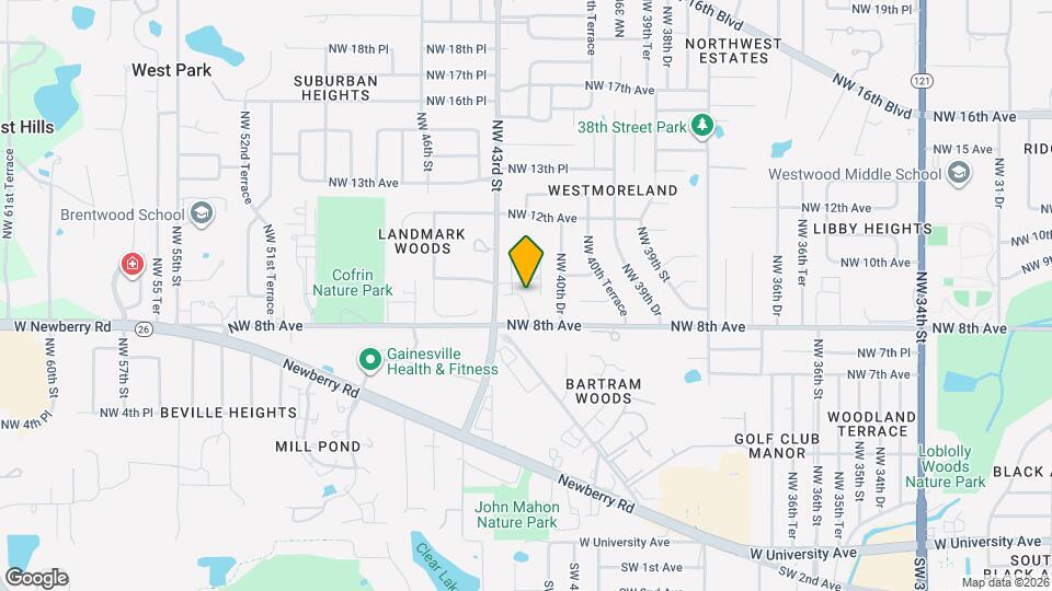 911 NW 42nd Terrace Map and Location Details