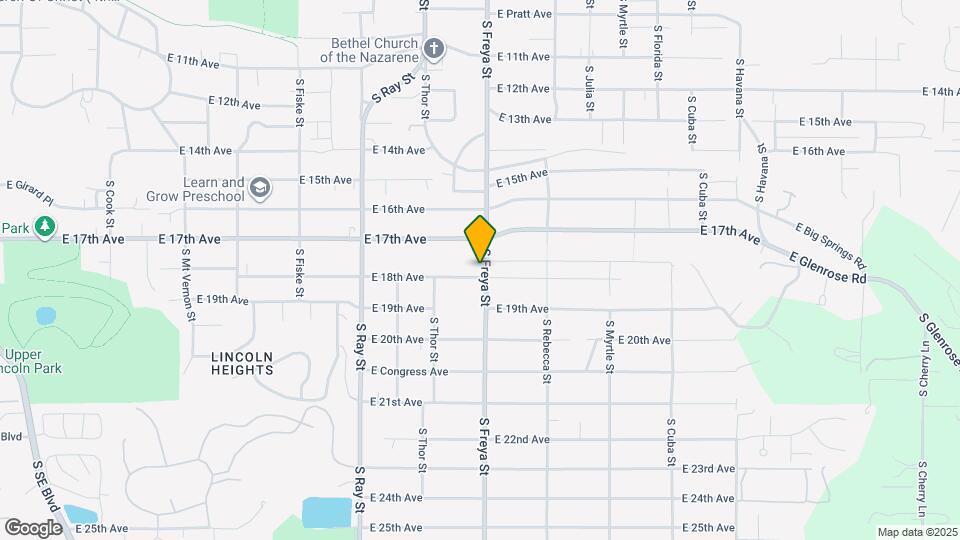 3523 E 18th Ave Map and Location Details